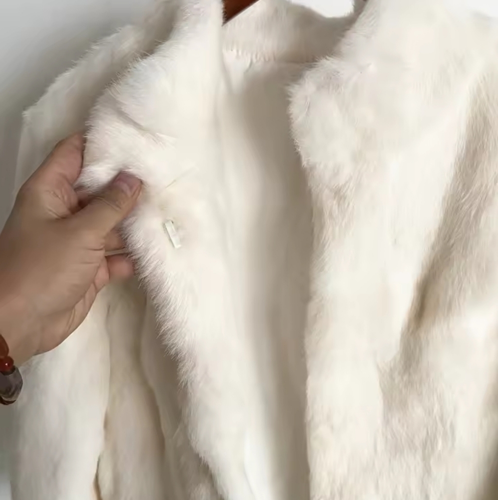 Natural Rabbit Fur Coat Women Winter Jacket Real - Picture 4 of 16